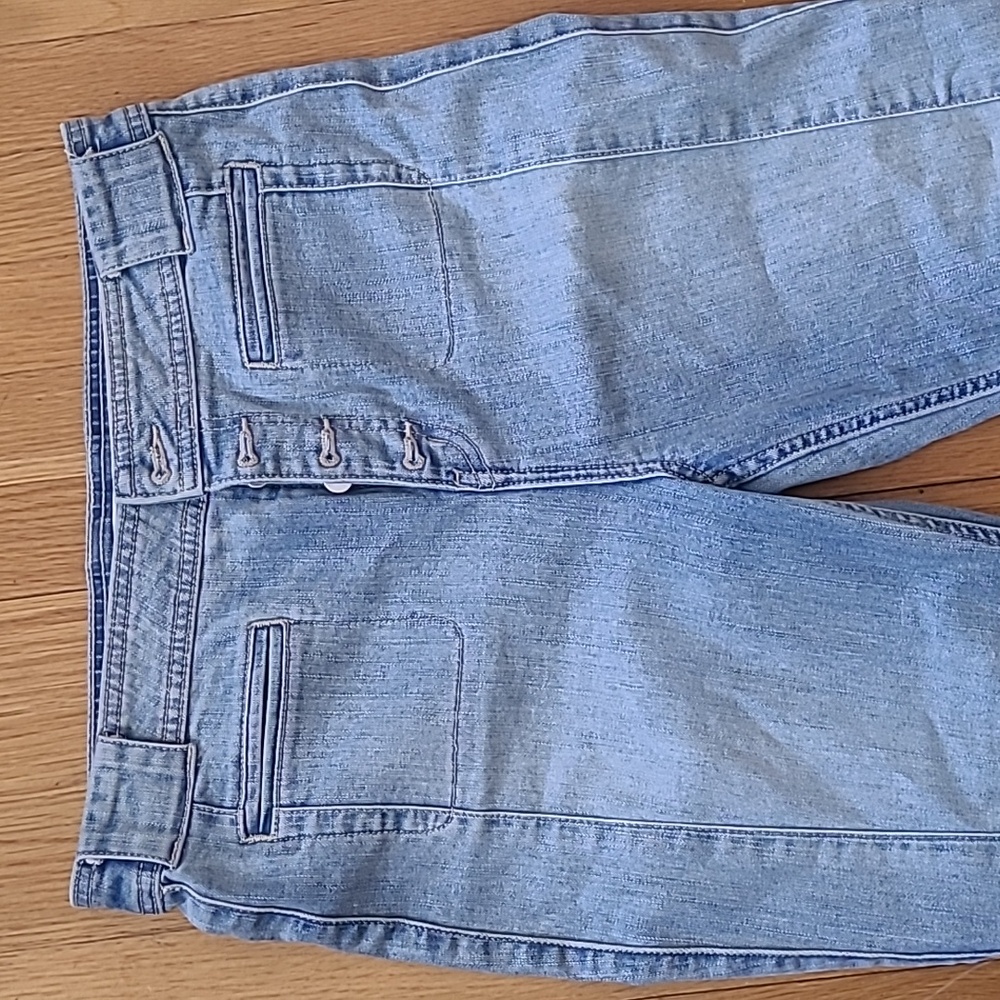 Chelsea28 Flare Button Fly Ankle High Rise Jeans - Picture 3 of 8